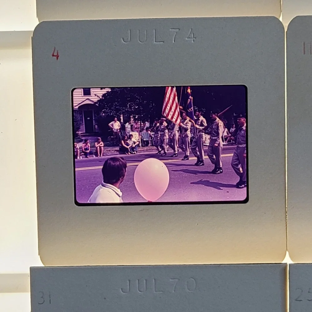 Lot of 35 Slides Parade Photos‎ Americana Cars People 1970-1974